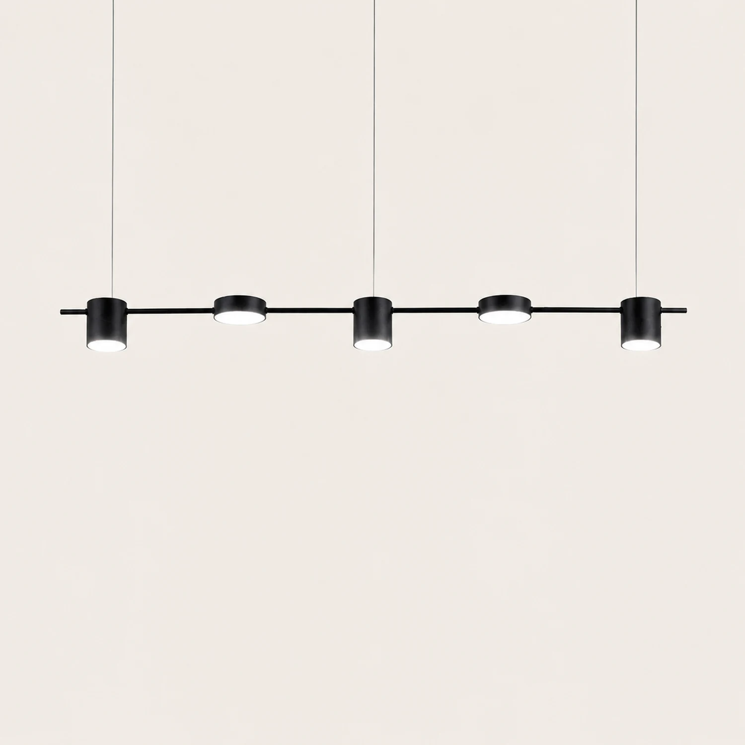 Leigh Metal Simple Linear Pendant Light, Black/Gold, 3/5Heads - Lumpaz