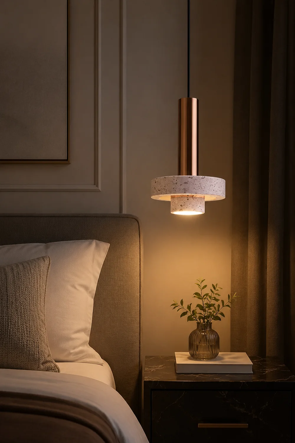 Zaid Modern LED Art Deco Colorful Pendant Light, Terrazzo - Lumpaz