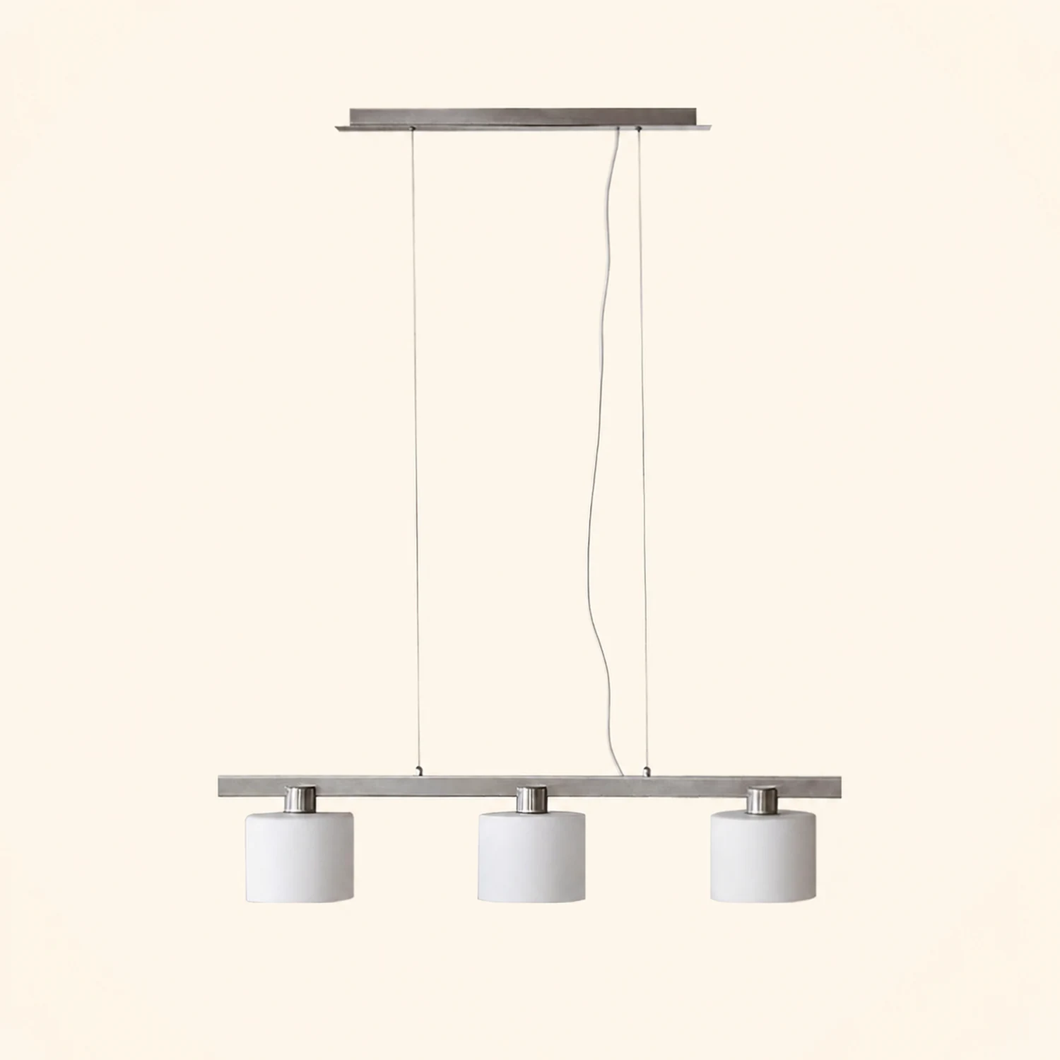 Zaid White Cluster Pendant Light, 3 Heads, Metal/Glass - Lumpaz