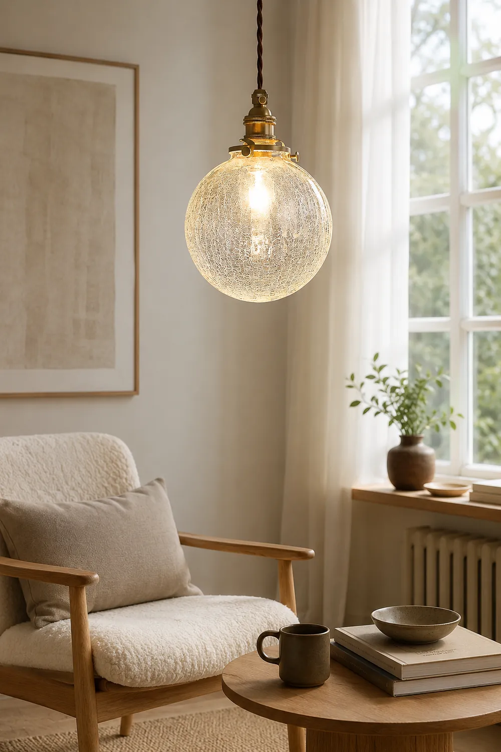 Hailie Retro Luxury Clear Glass Pendant Light - Lumpaz