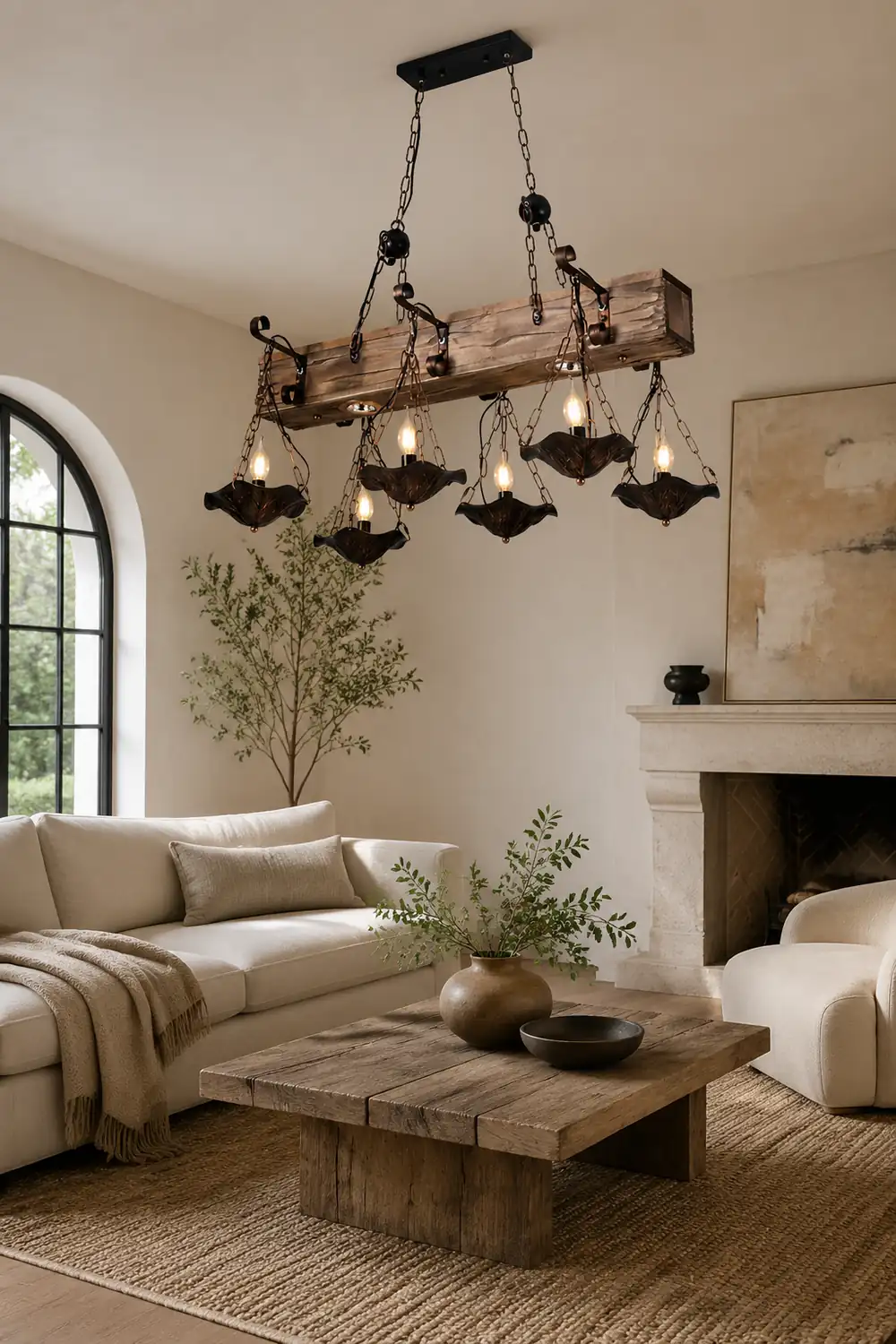 Austin Industrial Metal/Wood Pendant Light, Bronze - Lumpaz