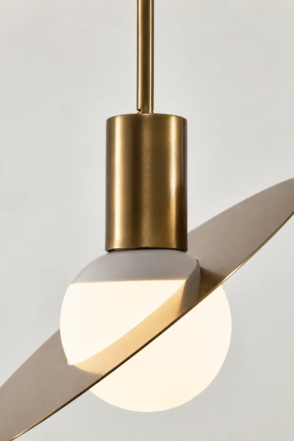 Cooley Modern Nordic Globe/Ring Metal/Glass Pendant Light, Gold - Lumpaz