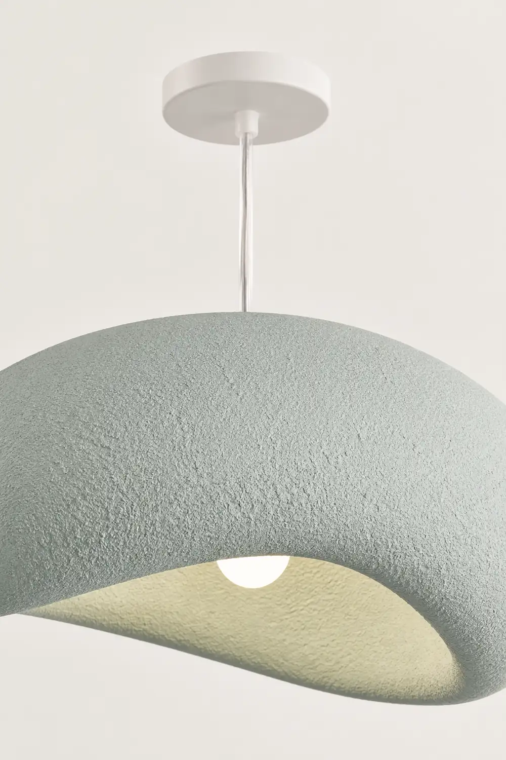 Byers Minimalist Cobblestone Shape Pendant Light, Blue/Gray - Lumpaz