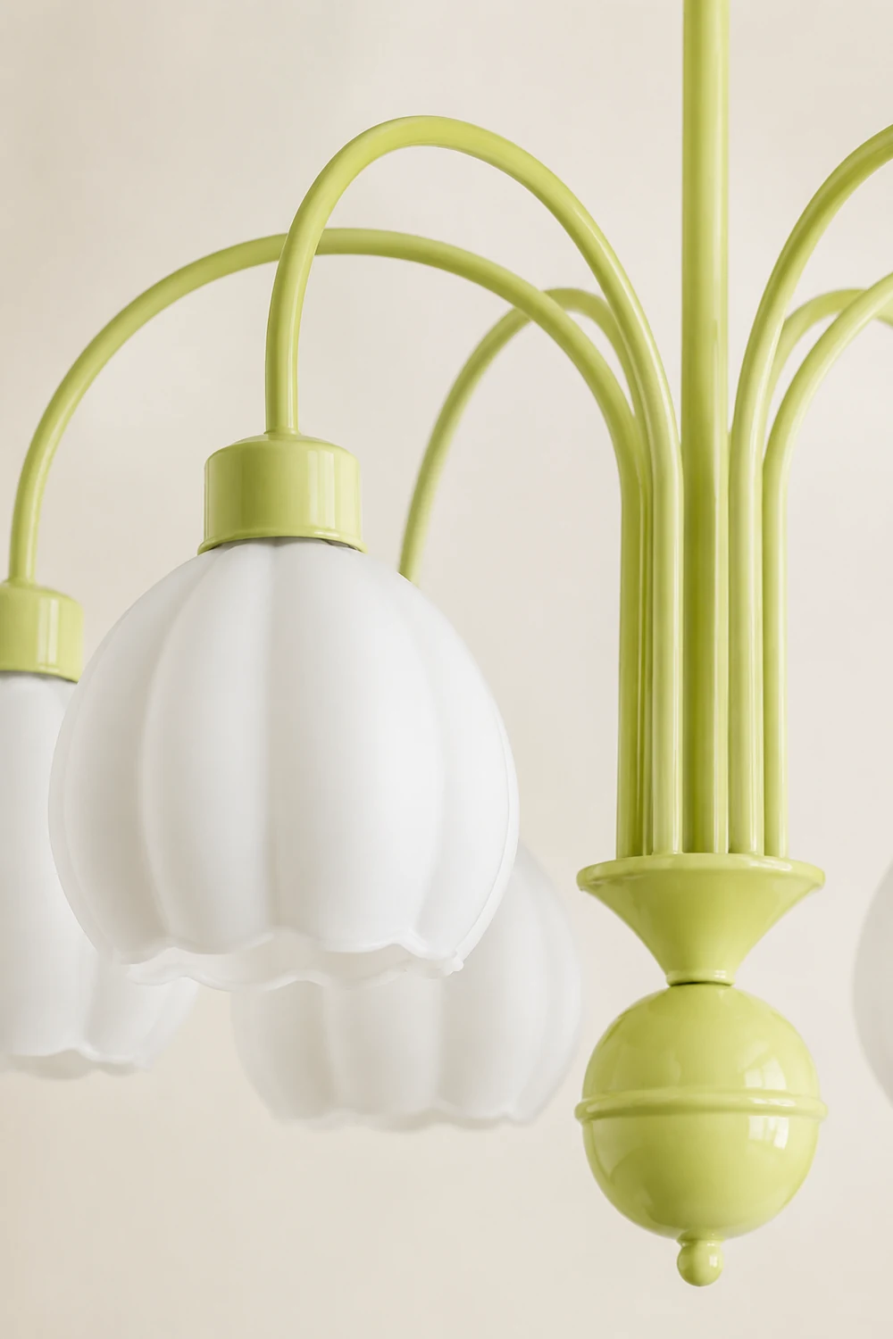 Lily Modern Pumpkin Metal Pendant Light,Green - Lumpaz