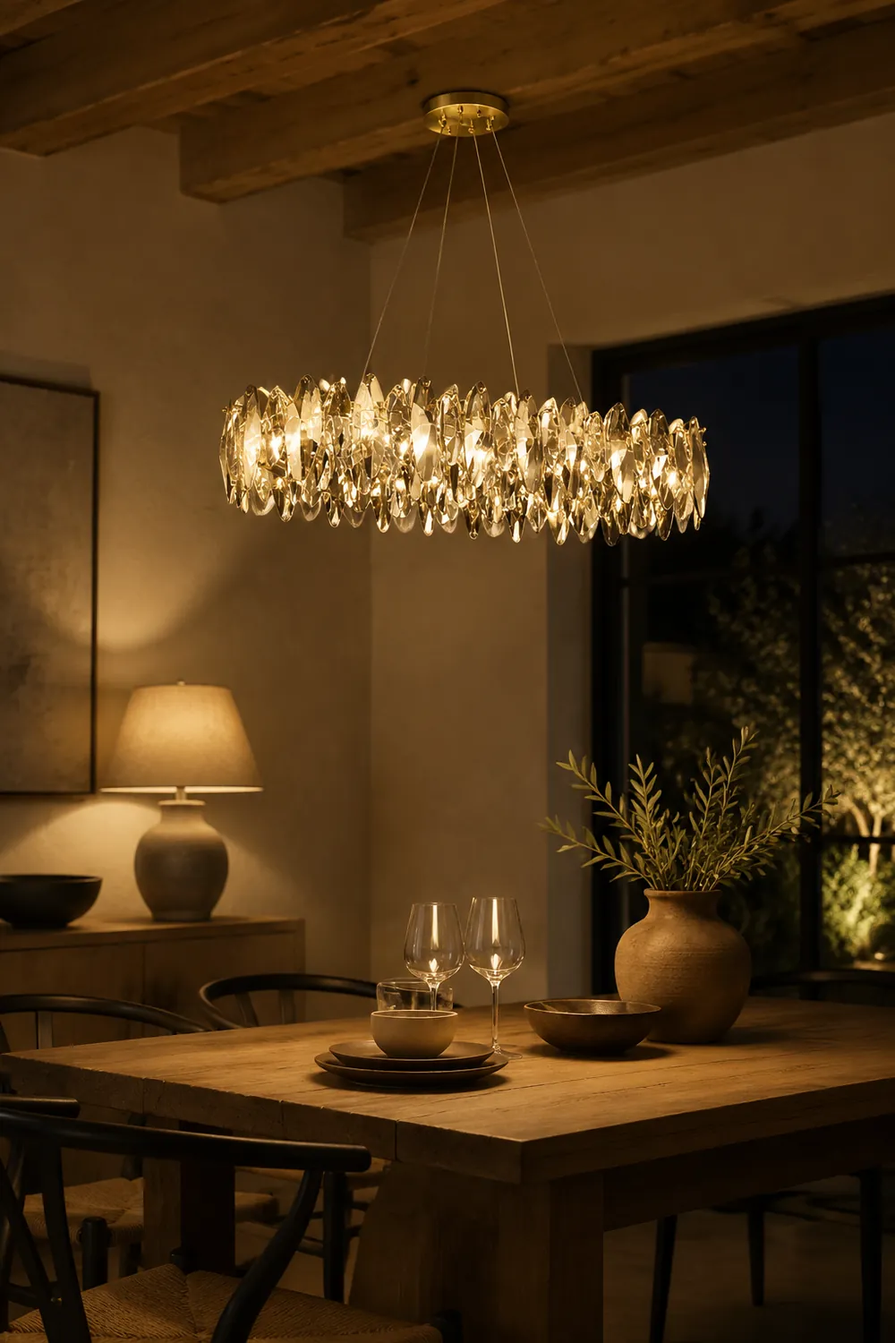 Marilyn Modern Annular Metal Pendant Light,Gold - Lumpaz