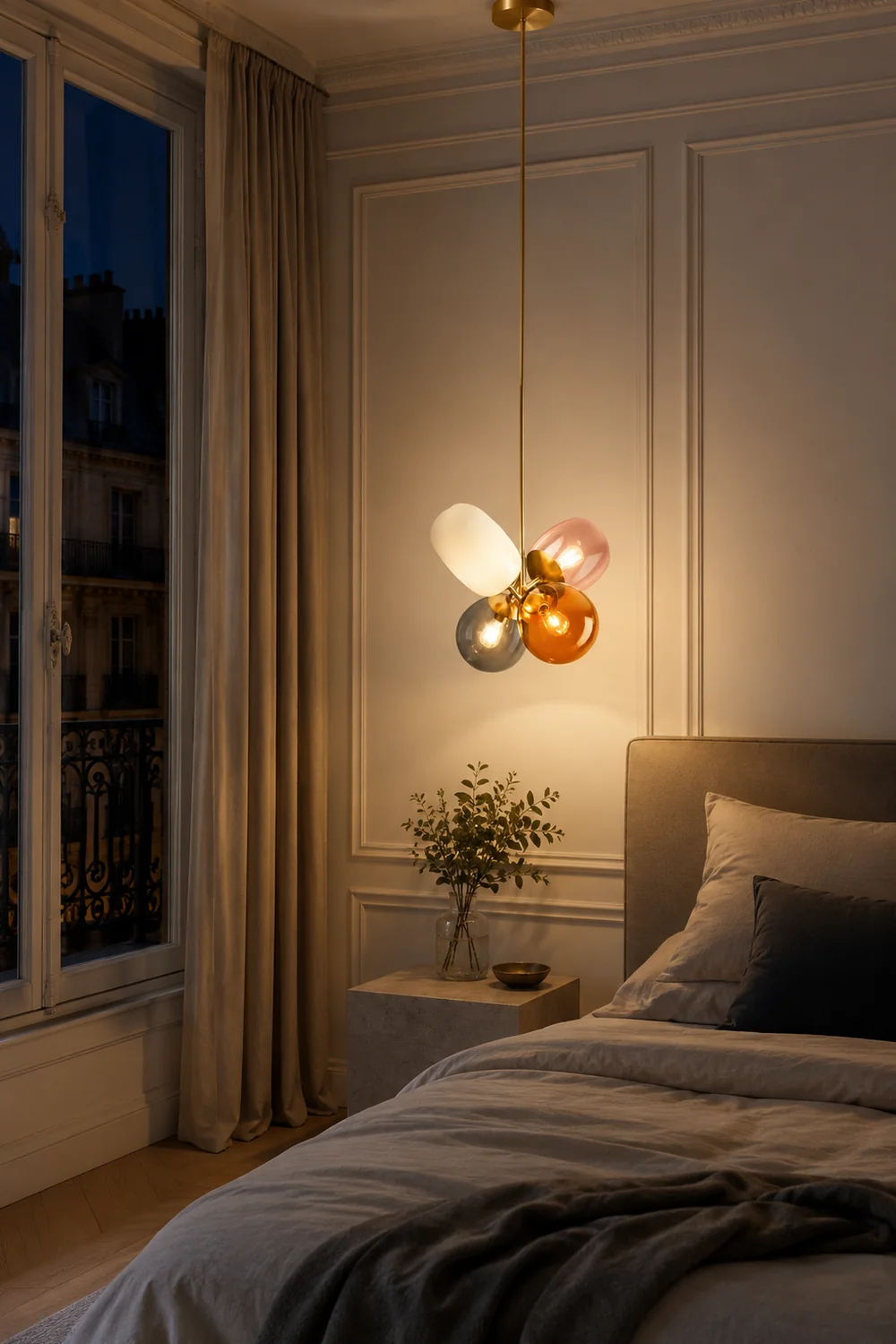 Morandi Colorful Balloon Glass Creative Pendant Light - Lumpaz