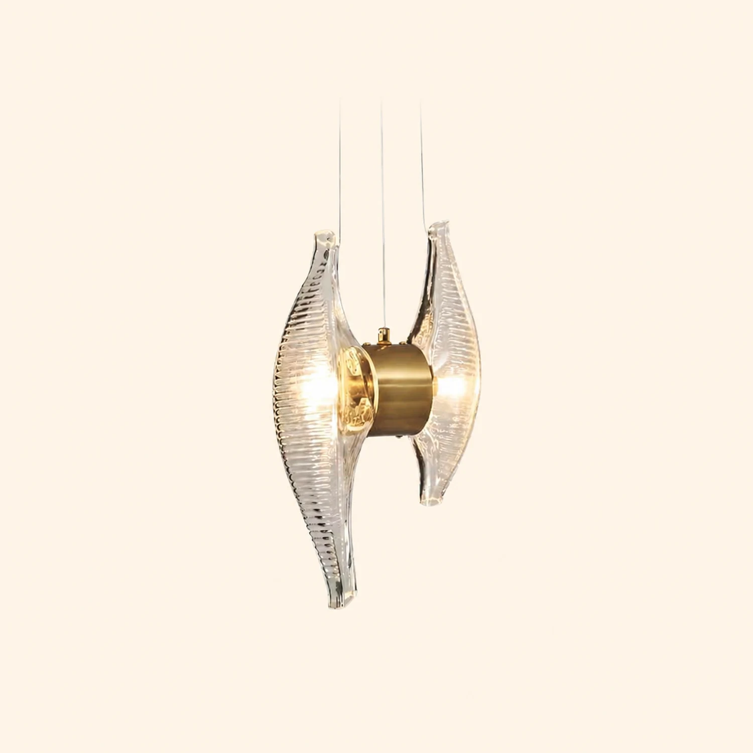 Kirsten Luxury Capiz Shell Pendant Light, Glass/Metal, Bedside/Dining Room - Lumpaz