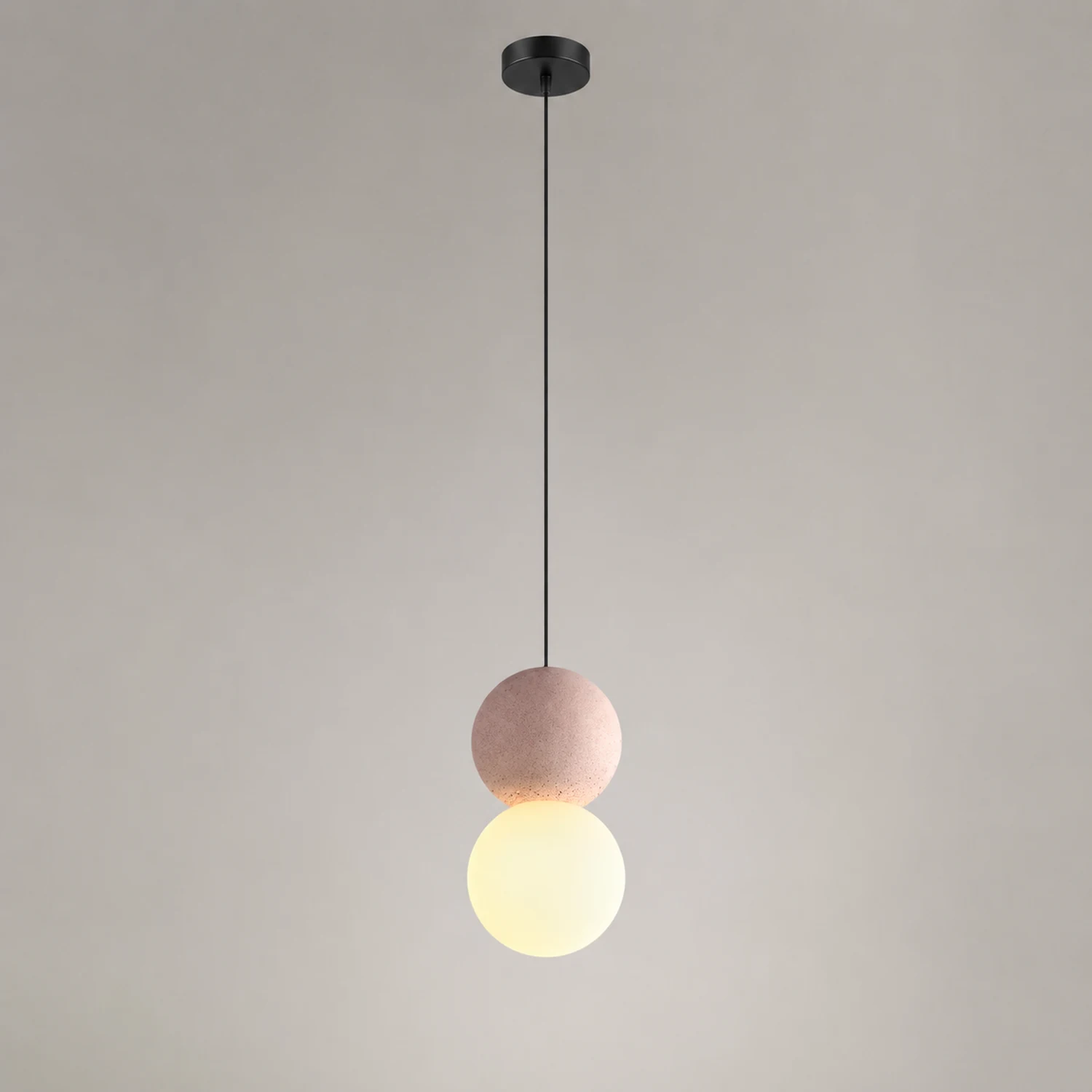 Byers Modern LED Pendant Light Black Metal Bedroom Living Room - Lumpaz