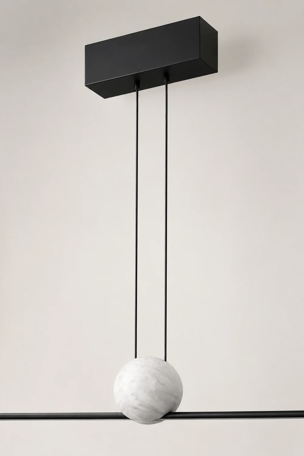 Edge Pendant Light 2 Color, Metal & Marble, 35.4"/47.2"/59" - Lumpaz