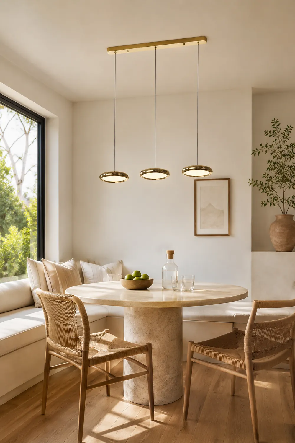 Welsh Minimalist Circular Metal Pendant Light,Silver/Gold/Rose Gold - Lumpaz