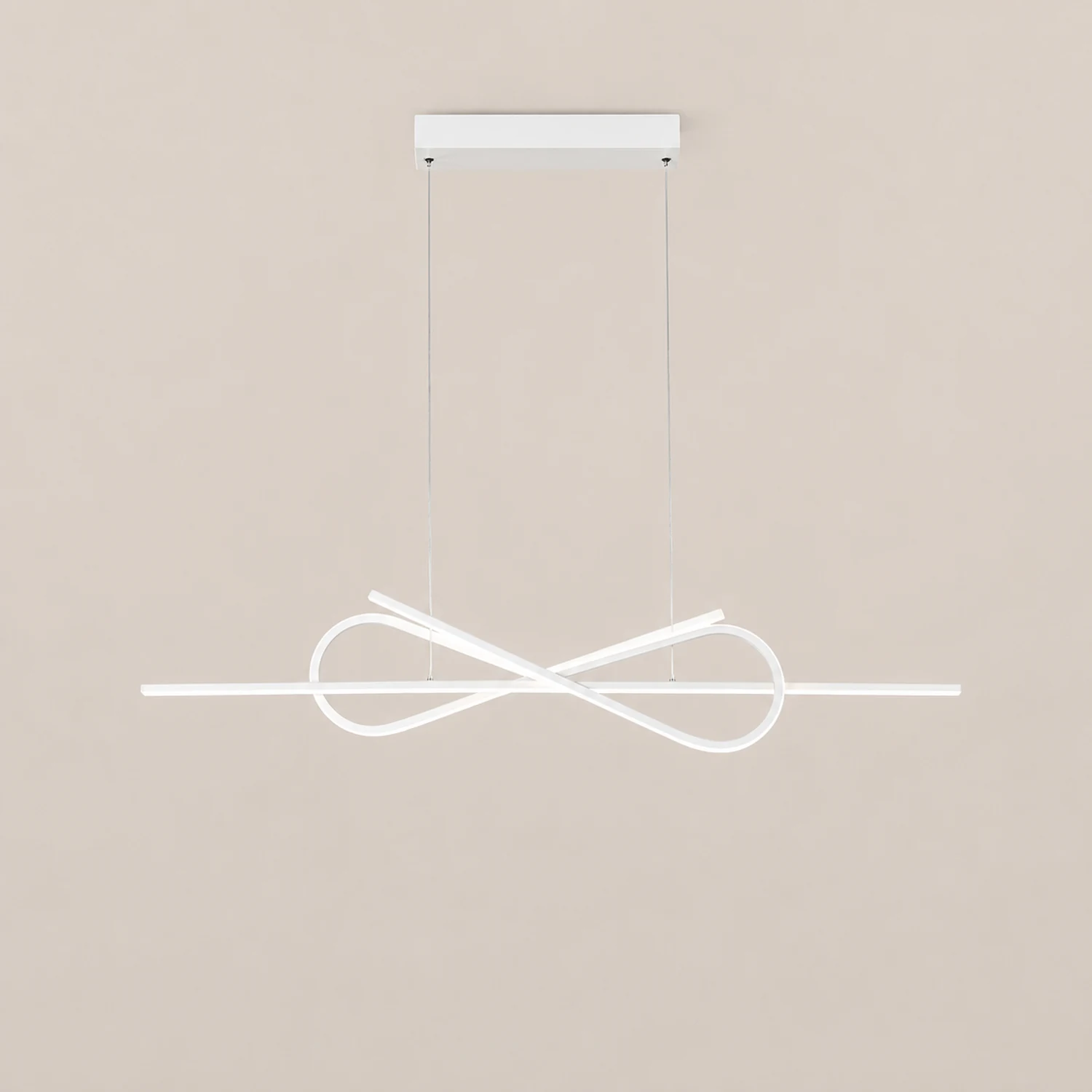Bouvet Modern Minimalist Nordic Bow-tie Metal Pendant Light, White/Black - Lumpaz