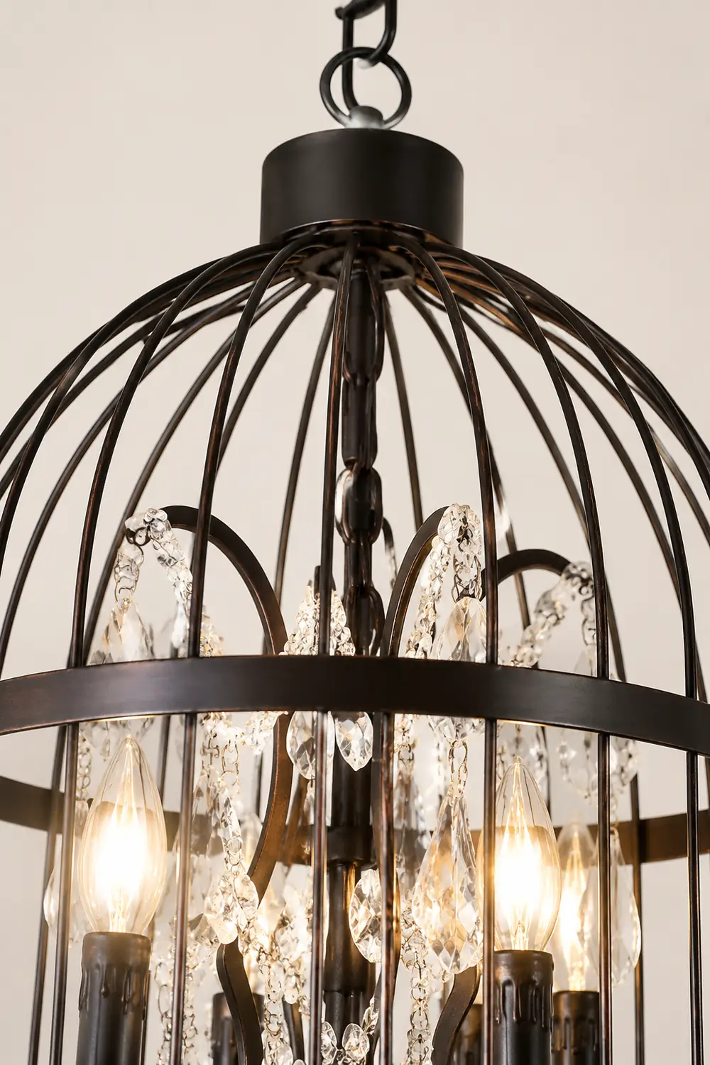 Cooley Designer Industrial Vintage Birdcage Pendant Light - Lumpaz