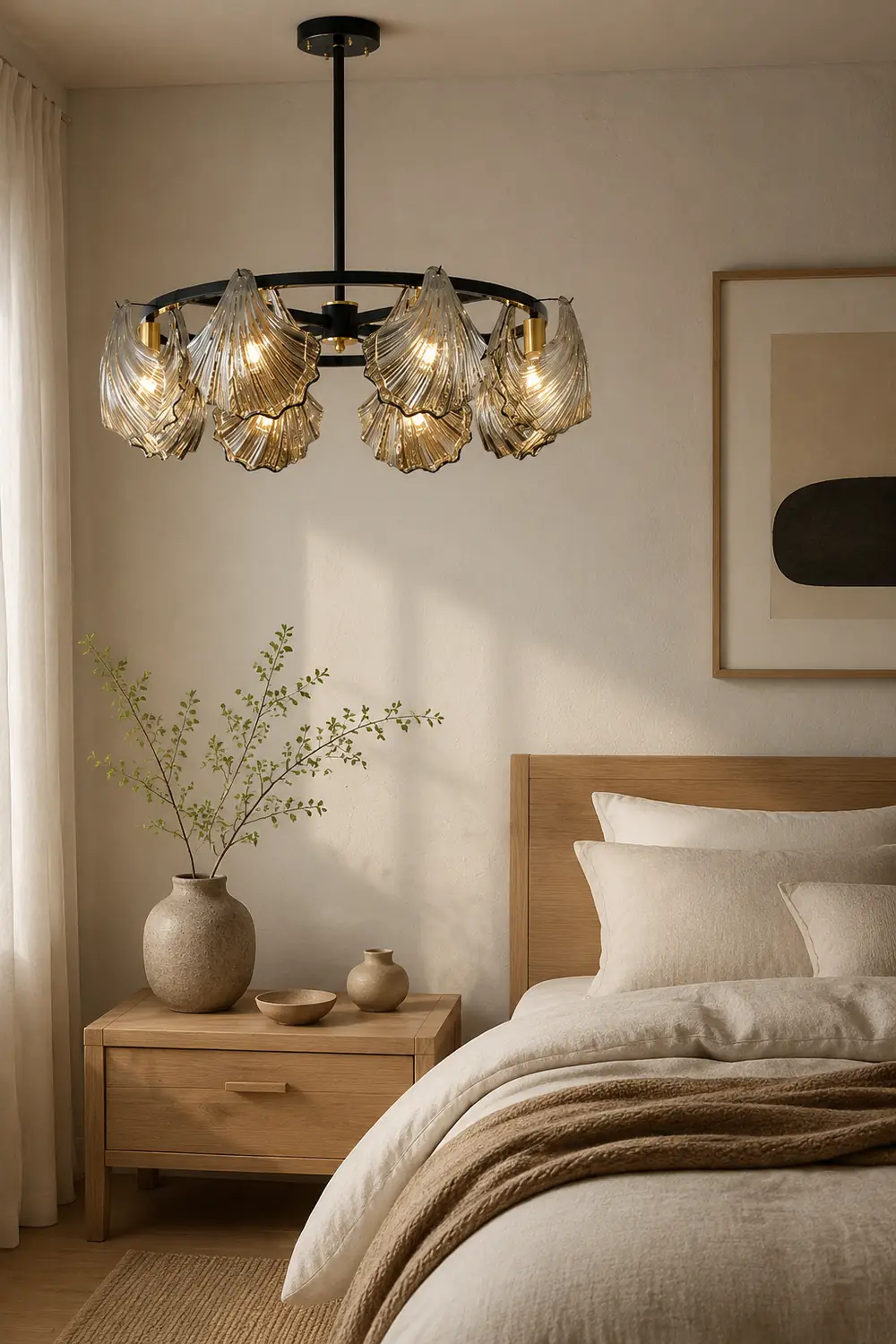 Kirsten Modern Annular Metal And Glass Pendant Light, Black/Gold - Lumpaz