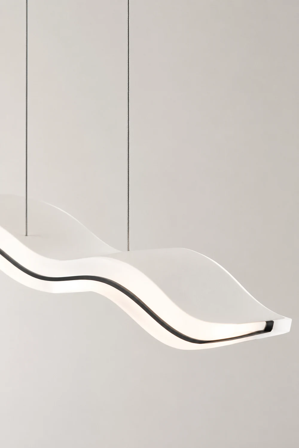 Minimalist Wave Wavy Pendant Light, 38.5" - Lumpaz