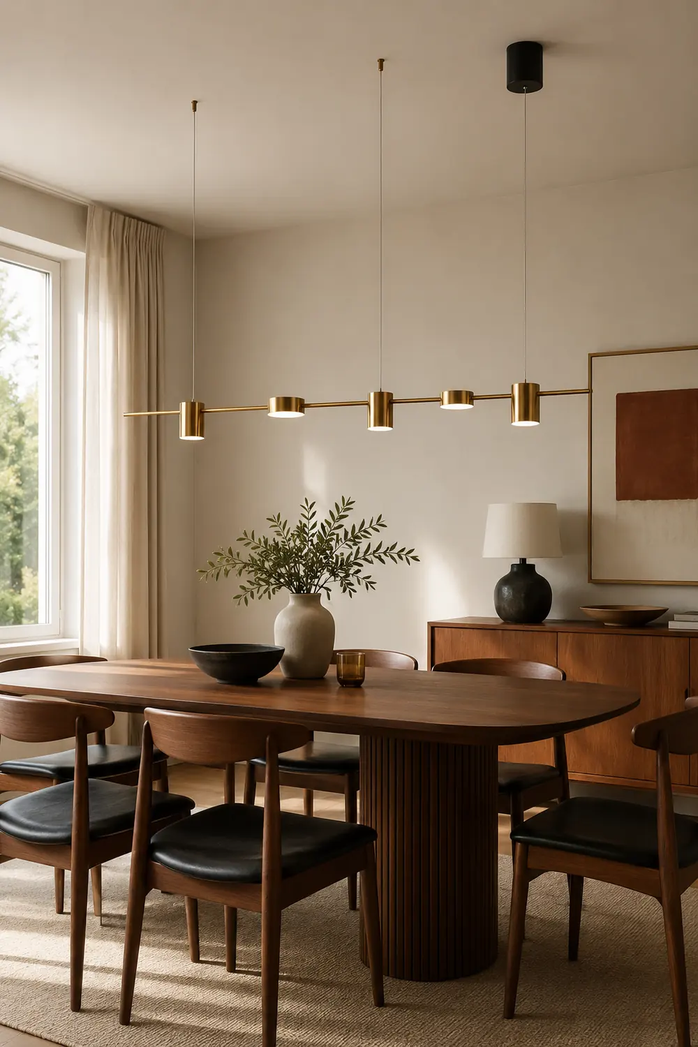 Weiss Minimalist Multi Metal Pendant Light, Black/Gold - Lumpaz