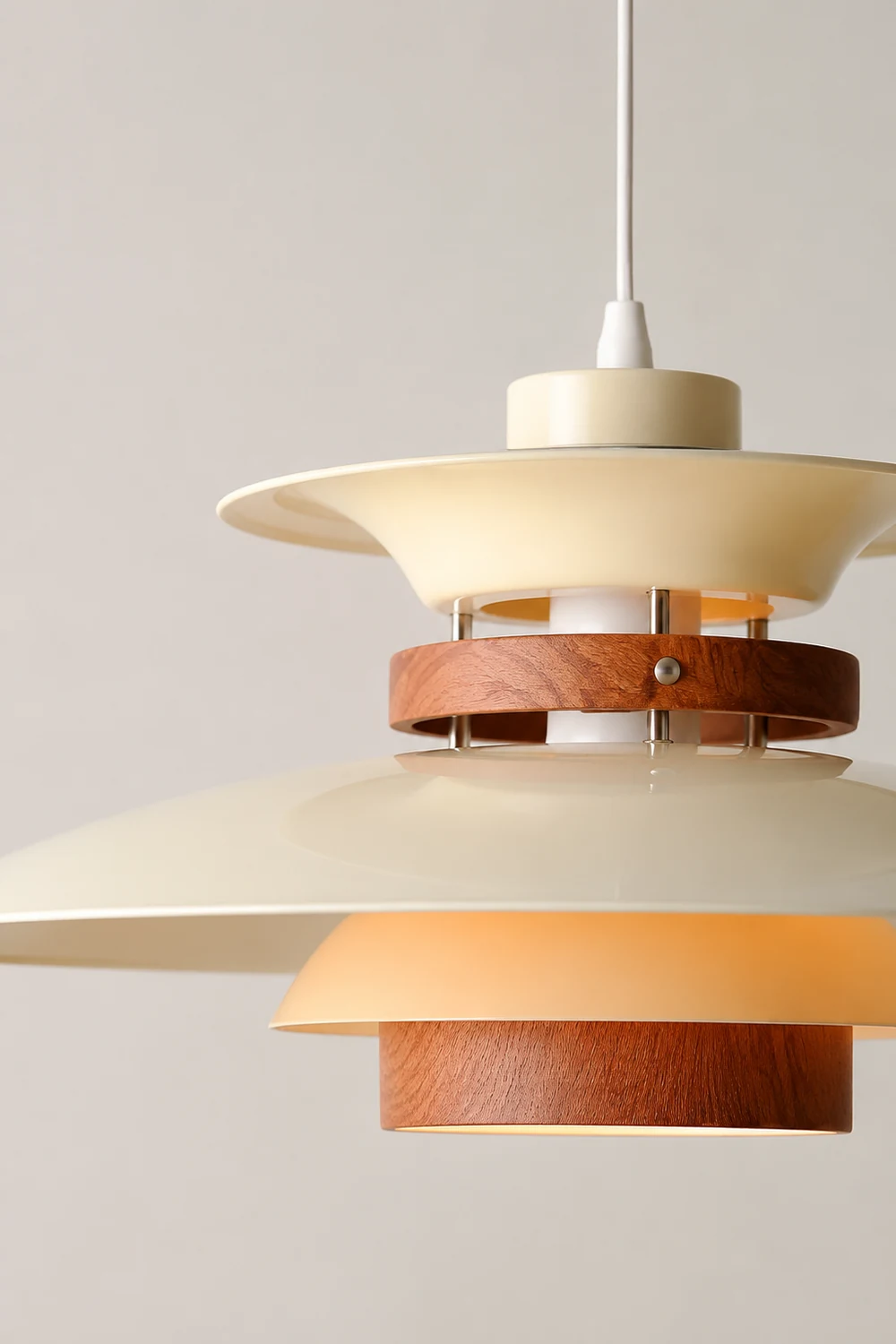 Morandi Unique Designer Metal Pendant Light, White - Lumpaz