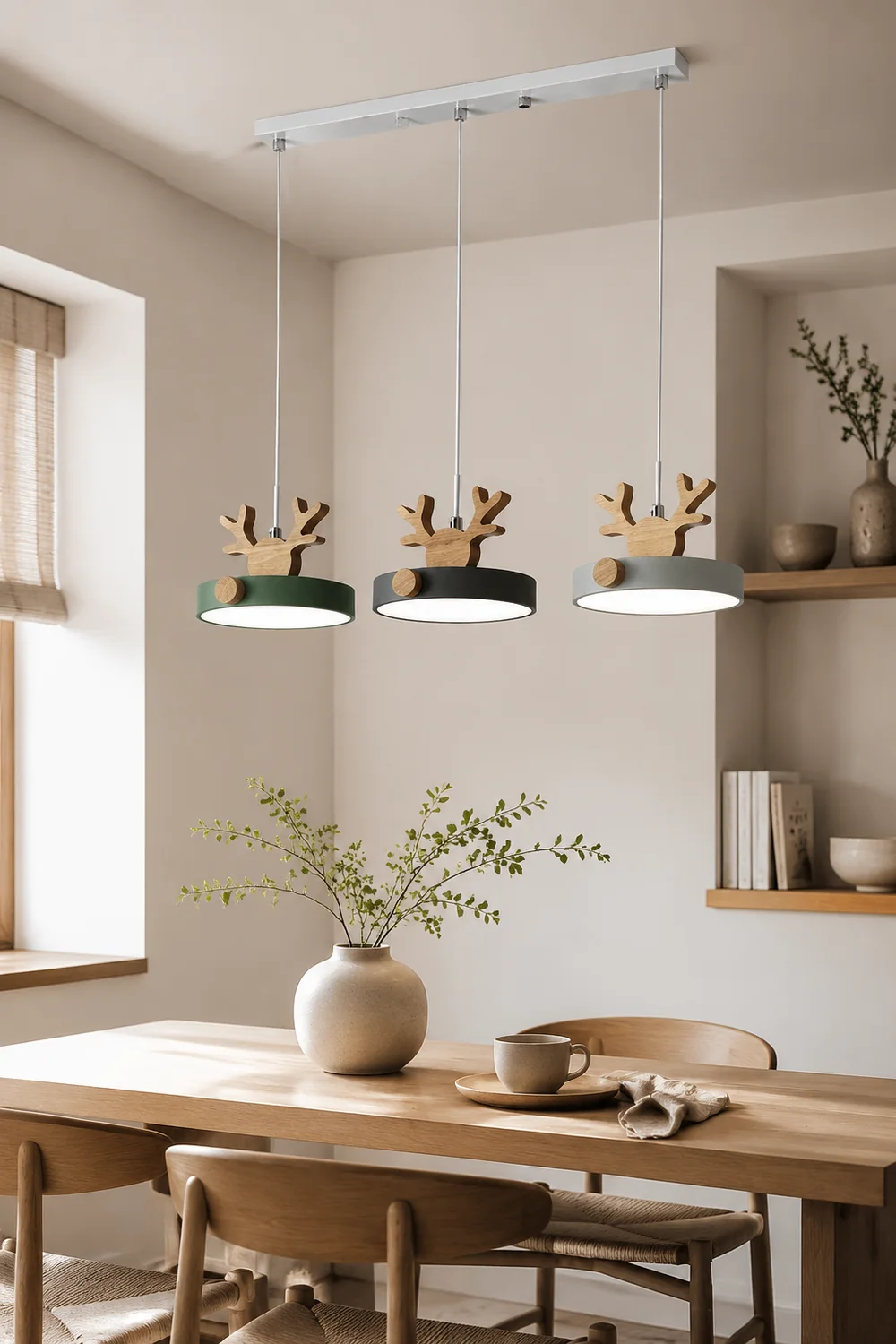 Morandi Deer Cluster Pendant Light 3 Color, 1/3 Heads - Lumpaz