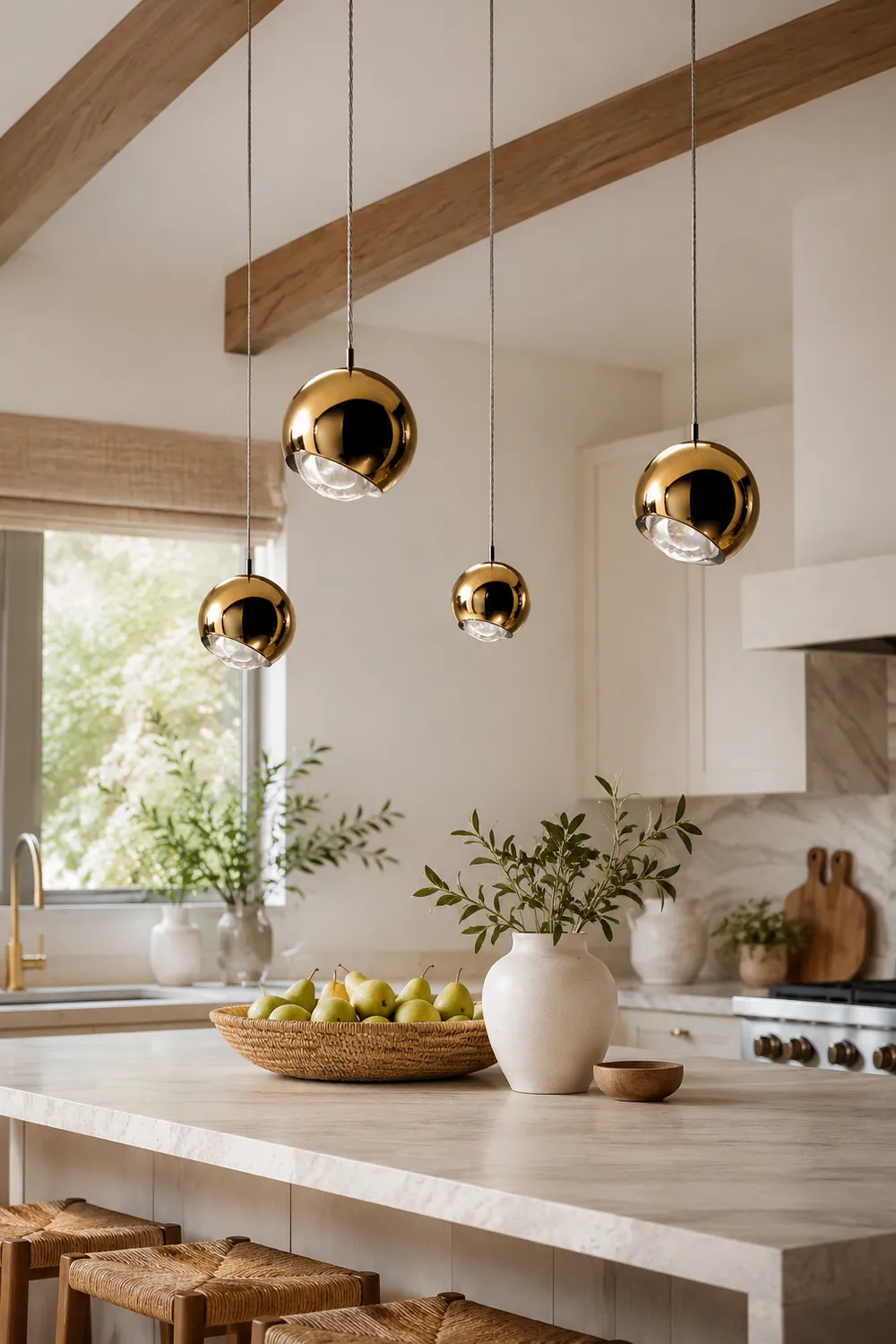 Valentina Modern Metal Ball Pendant Light, Silver/Gold - Lumpaz