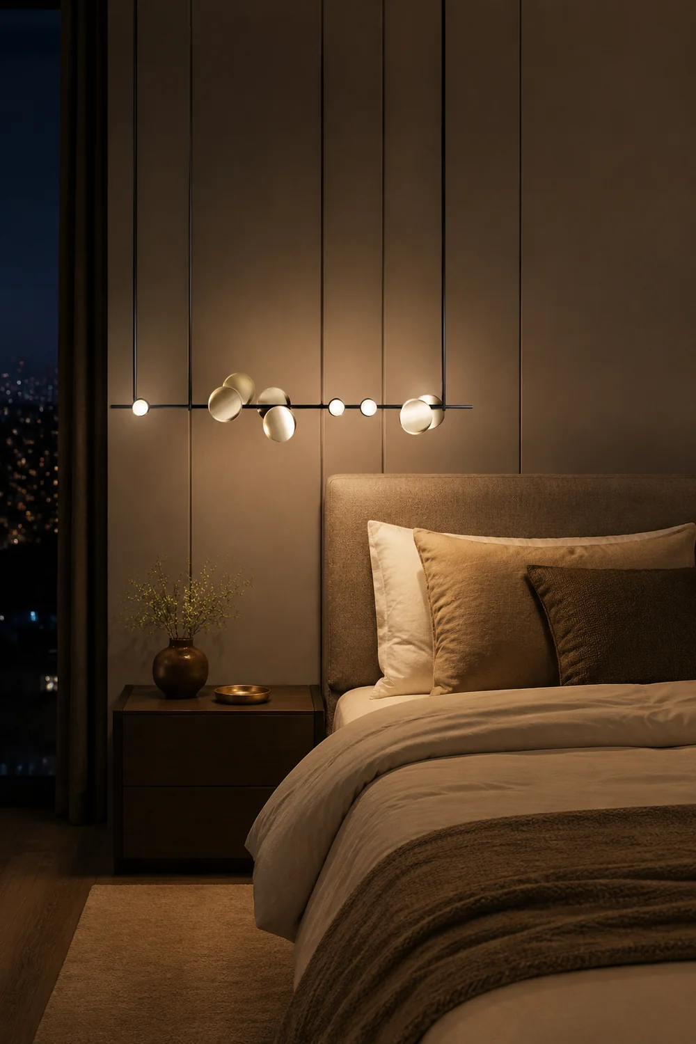 Avi Minimalist Linear Metal Pendant Light,Black - Lumpaz