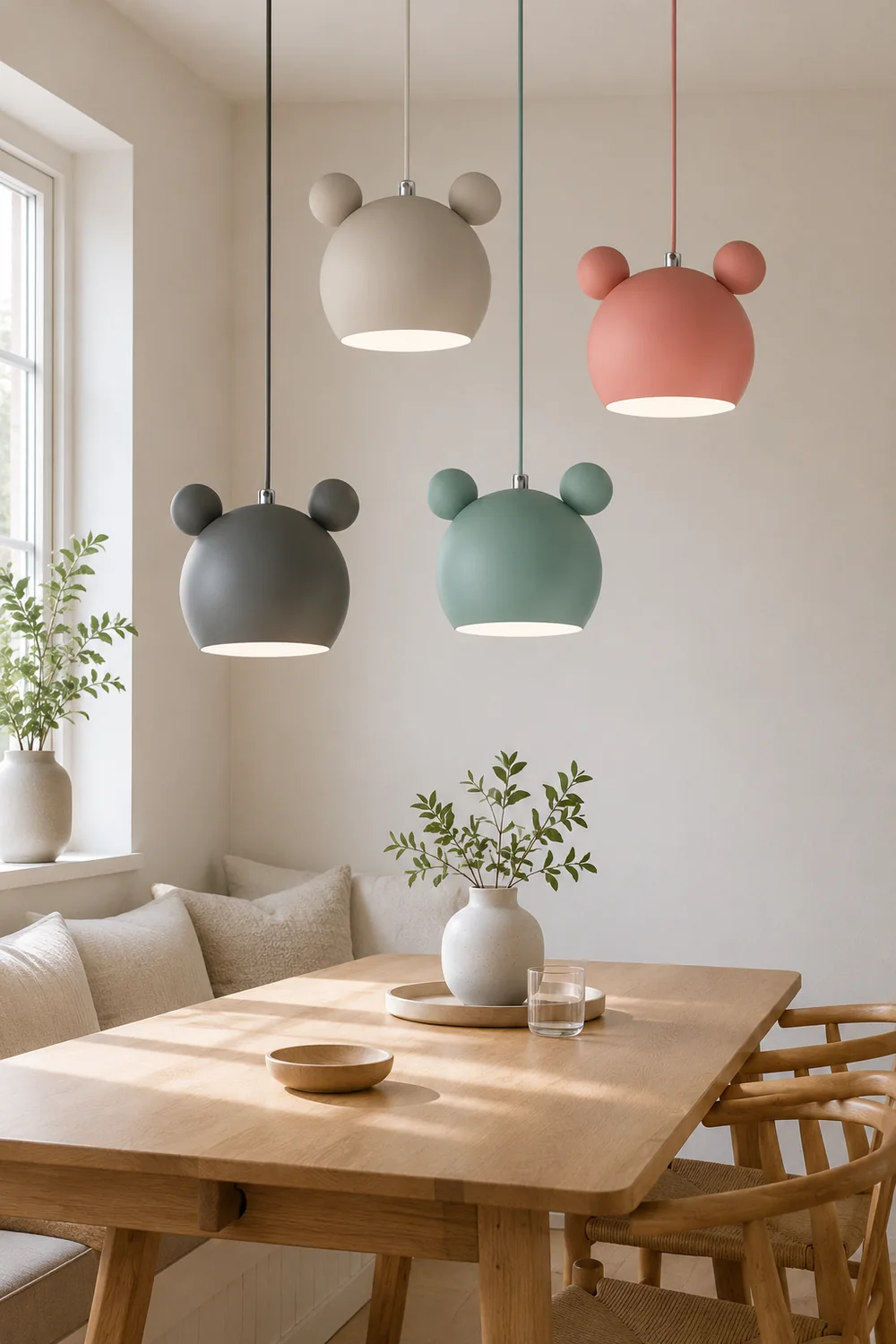 Morandi Modern Cartoon Beer Shape Metal Pendant Light, Multicolor - Lumpaz