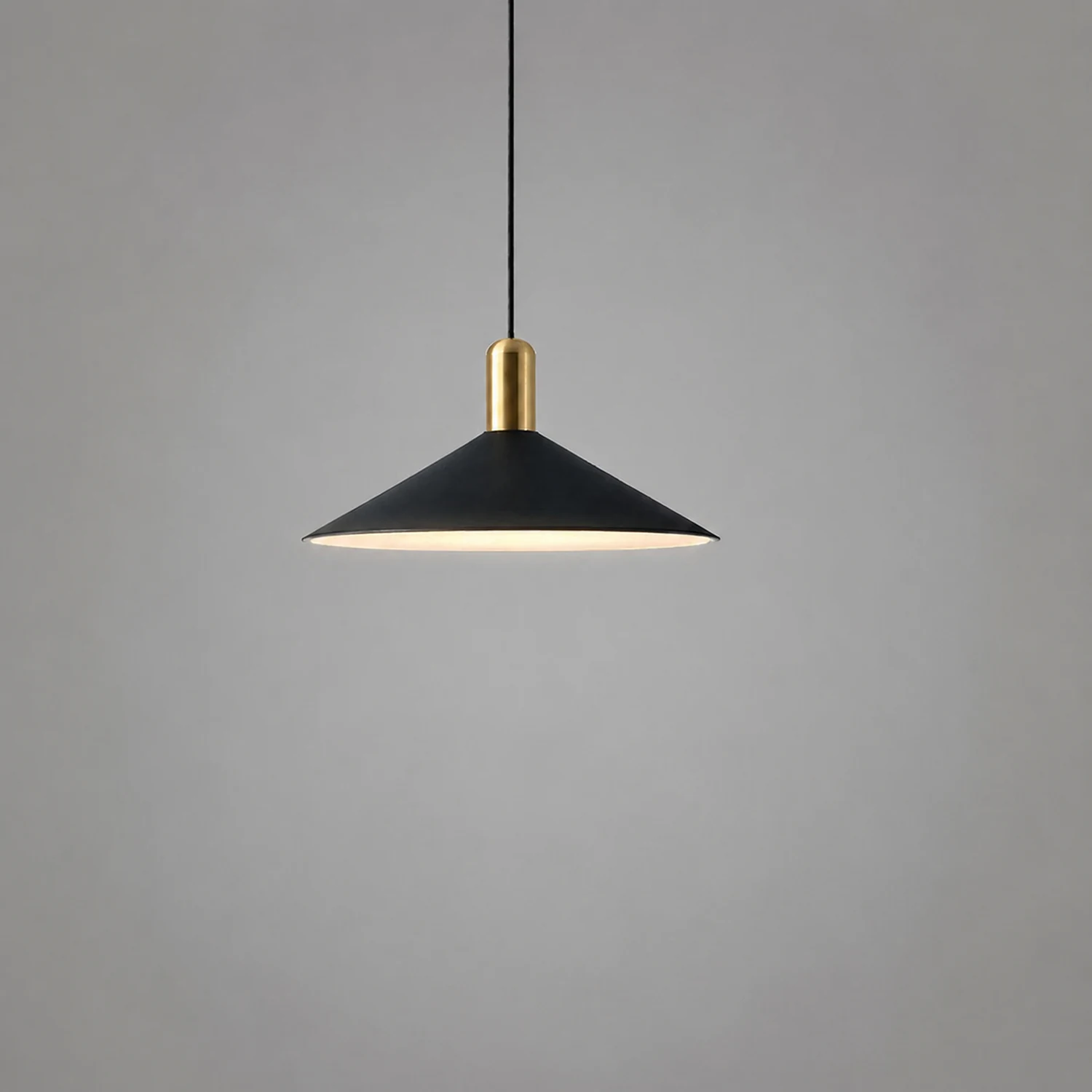 Carins Vintage Pendant Light,  Black & White & Gold - Lumpaz