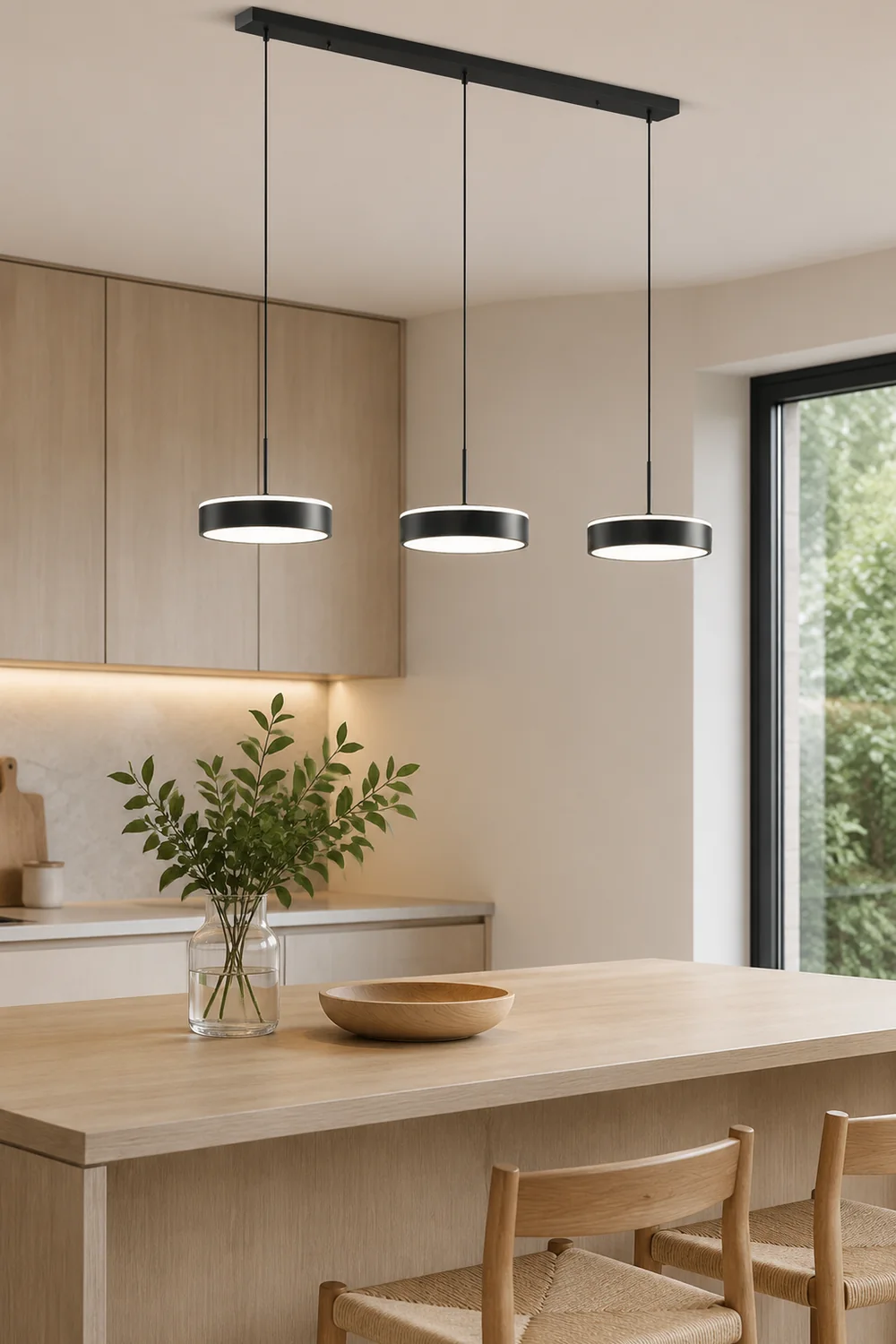 Raheel Pendant Light Cluster Metal/Acrylic, Black/Gold, Bar - Lumpaz