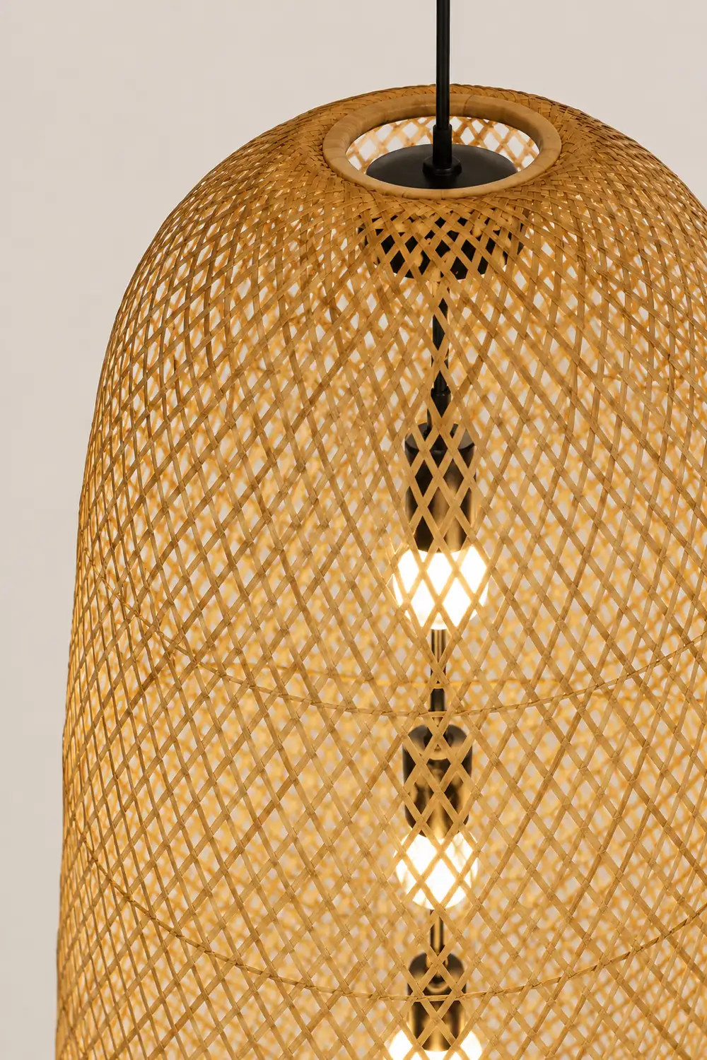 Ritta Natural Handmade Bamboo Led Pendant Light, Bedroom - Lumpaz