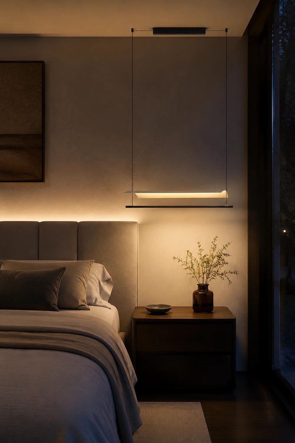 Edge Minimalist Linear Metal Pendant Light - Lumpaz
