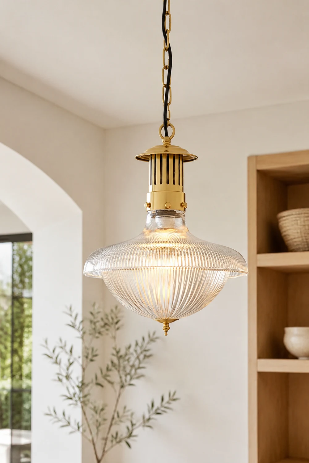 Alessio Vintage Industrial LED Pendant Light Glass Bedroom Kitchen - Lumpaz