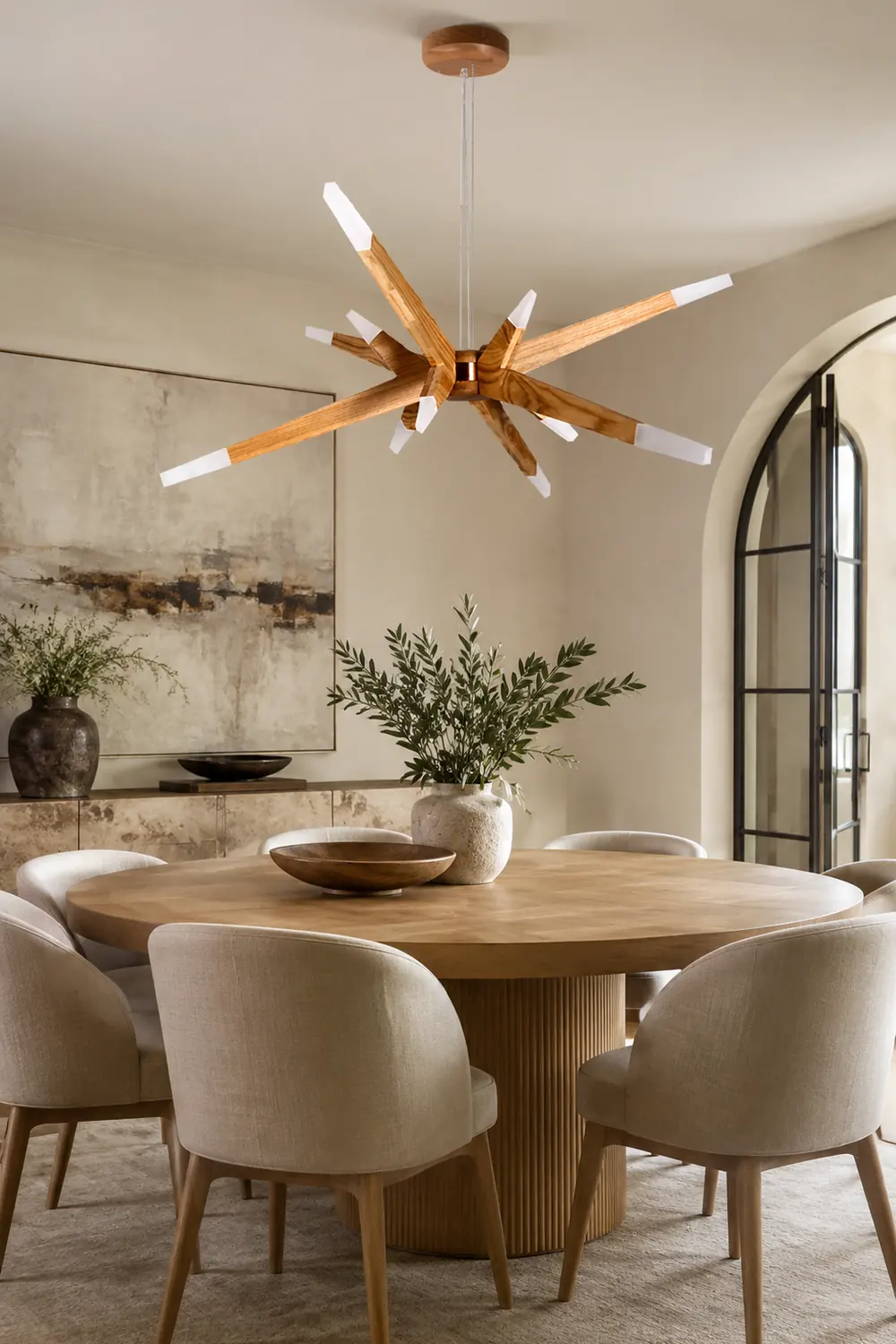 Ozawa Handmade Natural Branch Wood Pendant Light, Living Room - Lumpaz