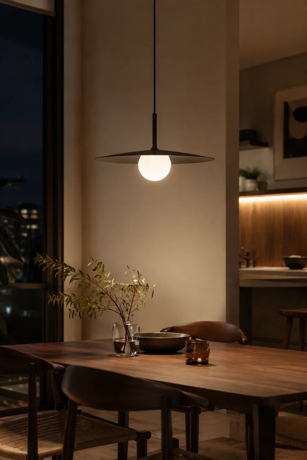 Carins Modern Dish-shaped Metal Pendant Light, Black/White/Gray - Lumpaz