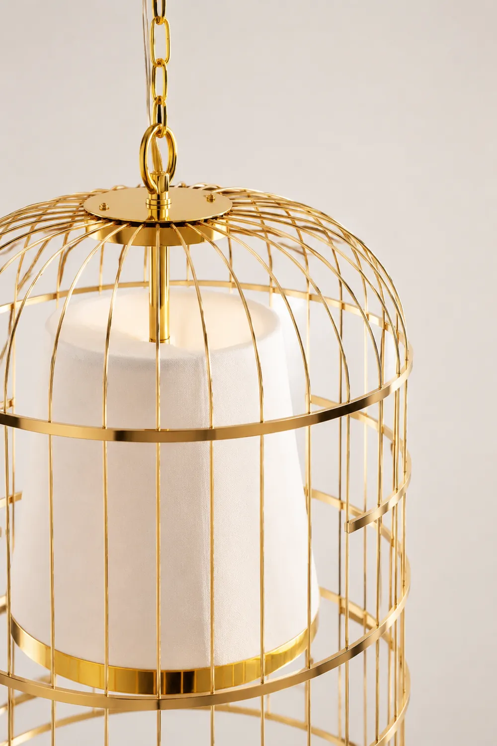 Alessio Vintage Bird Cage Metal Pendant Light - Lumpaz
