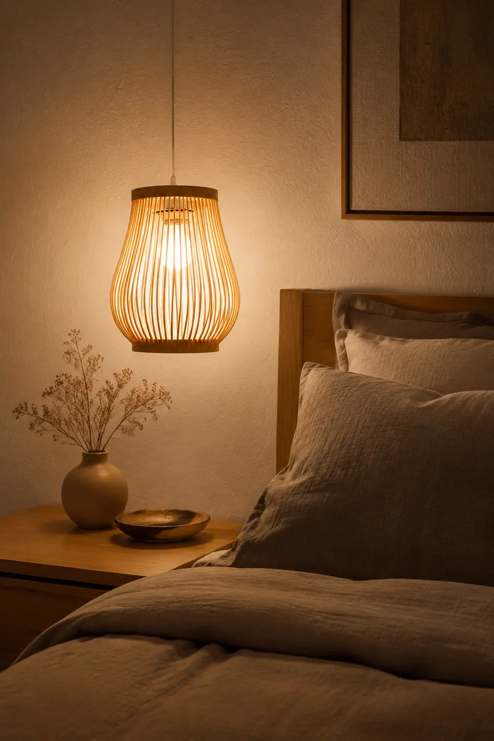 Muto Designer Handmade Weave Bamboo Pendant Light - Lumpaz