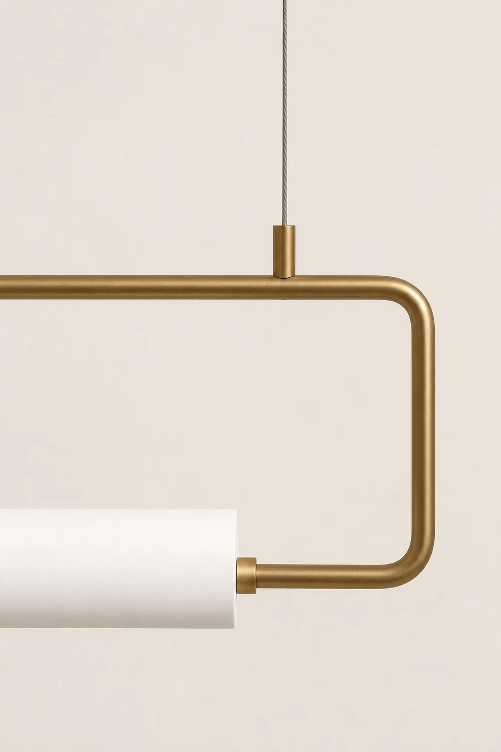 Edge Modern Minimalist rectangular Metal/Acrylic Pendant Light, Gold/Black - Lumpaz