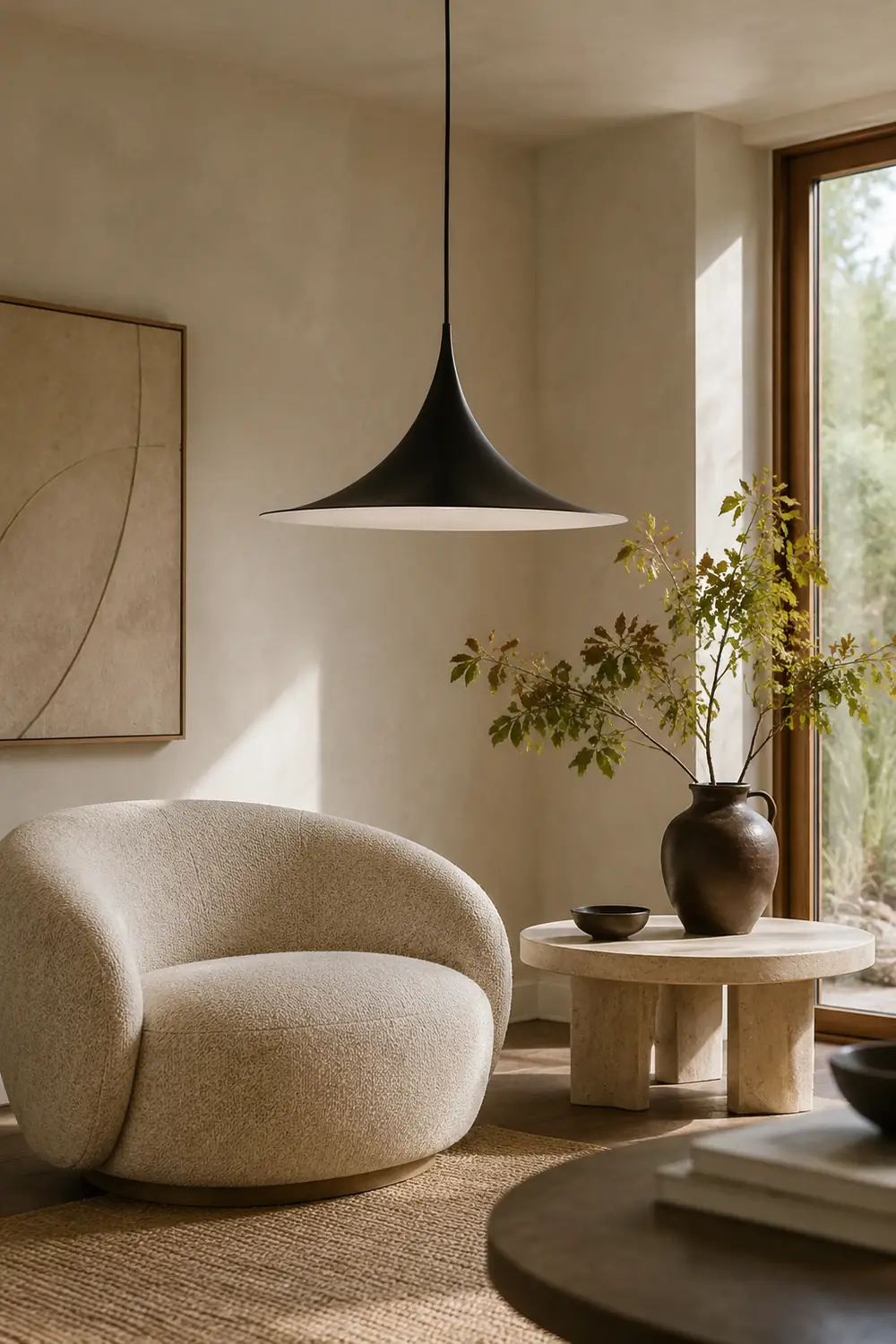 Cairns Mordern Pendant Light, Metal Black/White Dinning Room - Lumpaz