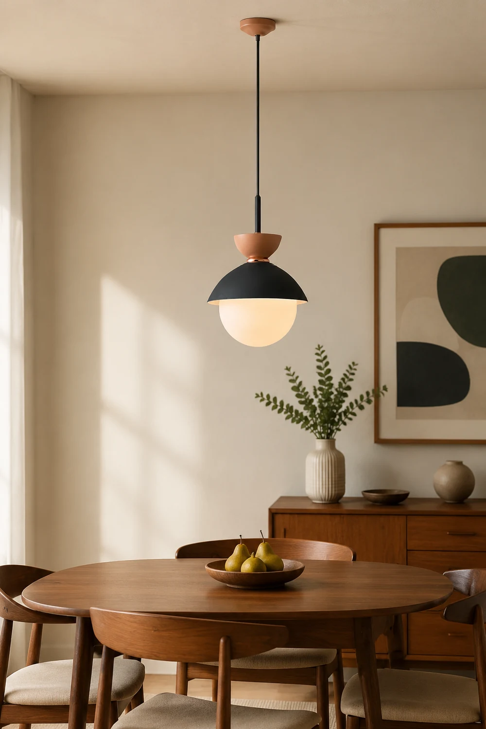 Morandi Nordic Minimalist Globe Pendant Light, Pink/Gray/Light Blue/Navy - Lumpaz