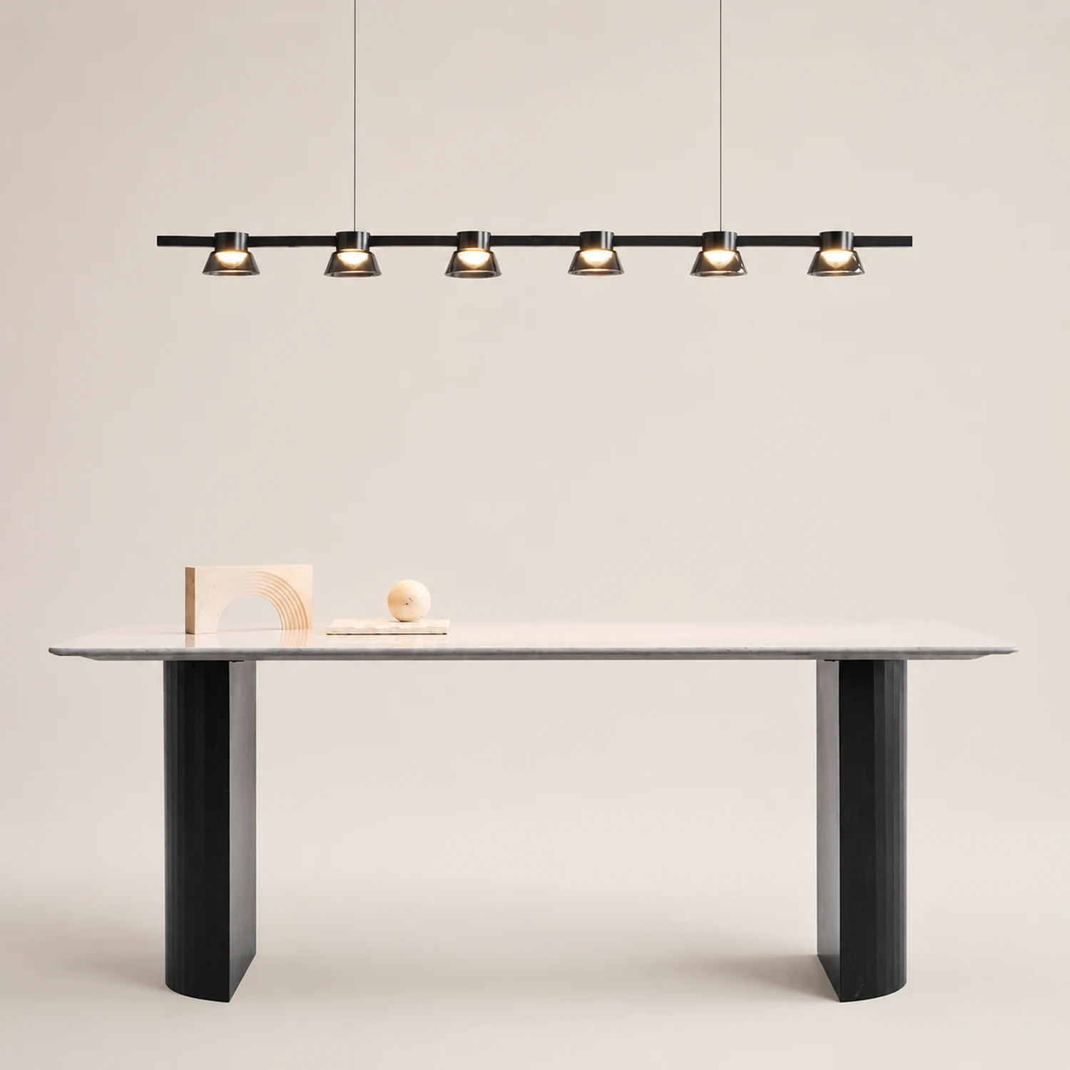 Evette Modern Linear Metal Pendant Light,Black - Lumpaz