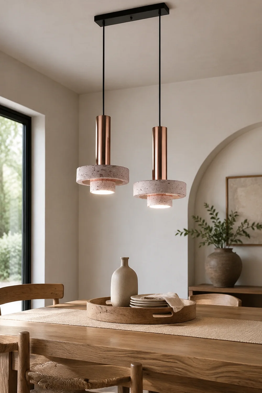 Zaid Modern LED Art Deco Colorful Pendant Light, Terrazzo - Lumpaz