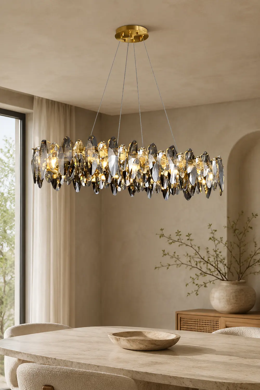Marilyn Modern Annular Metal Pendant Light,Gold - Lumpaz