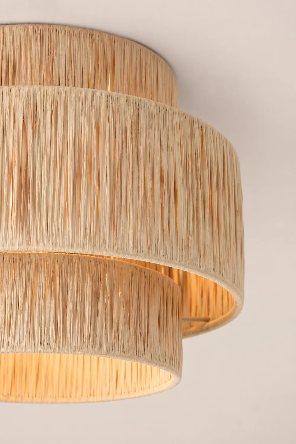 Muto Rustic Boho Rattan Pendant Light 3 Style Living Room - Lumpaz