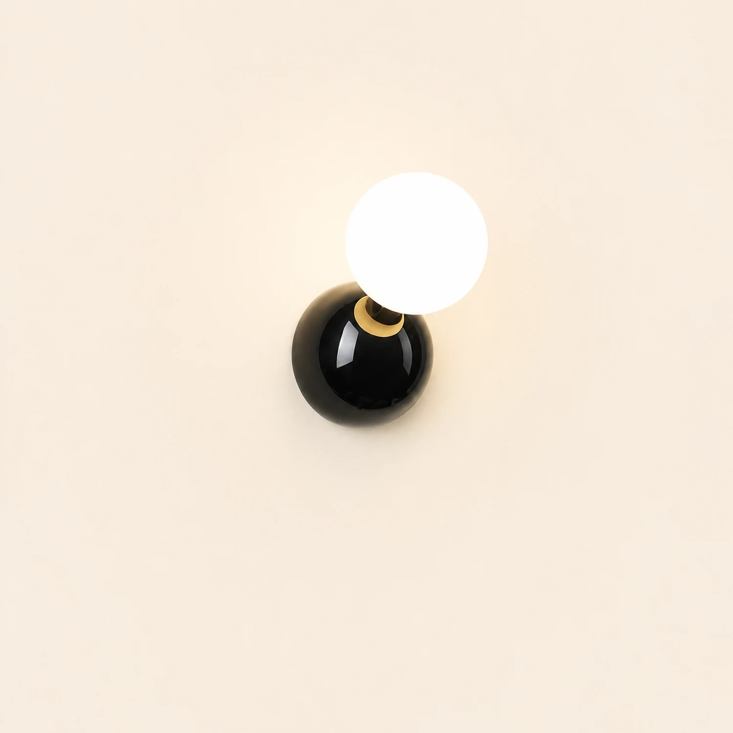 Valentina Modern LED Wall Lamp Black White Metal Living Room - Lumpaz