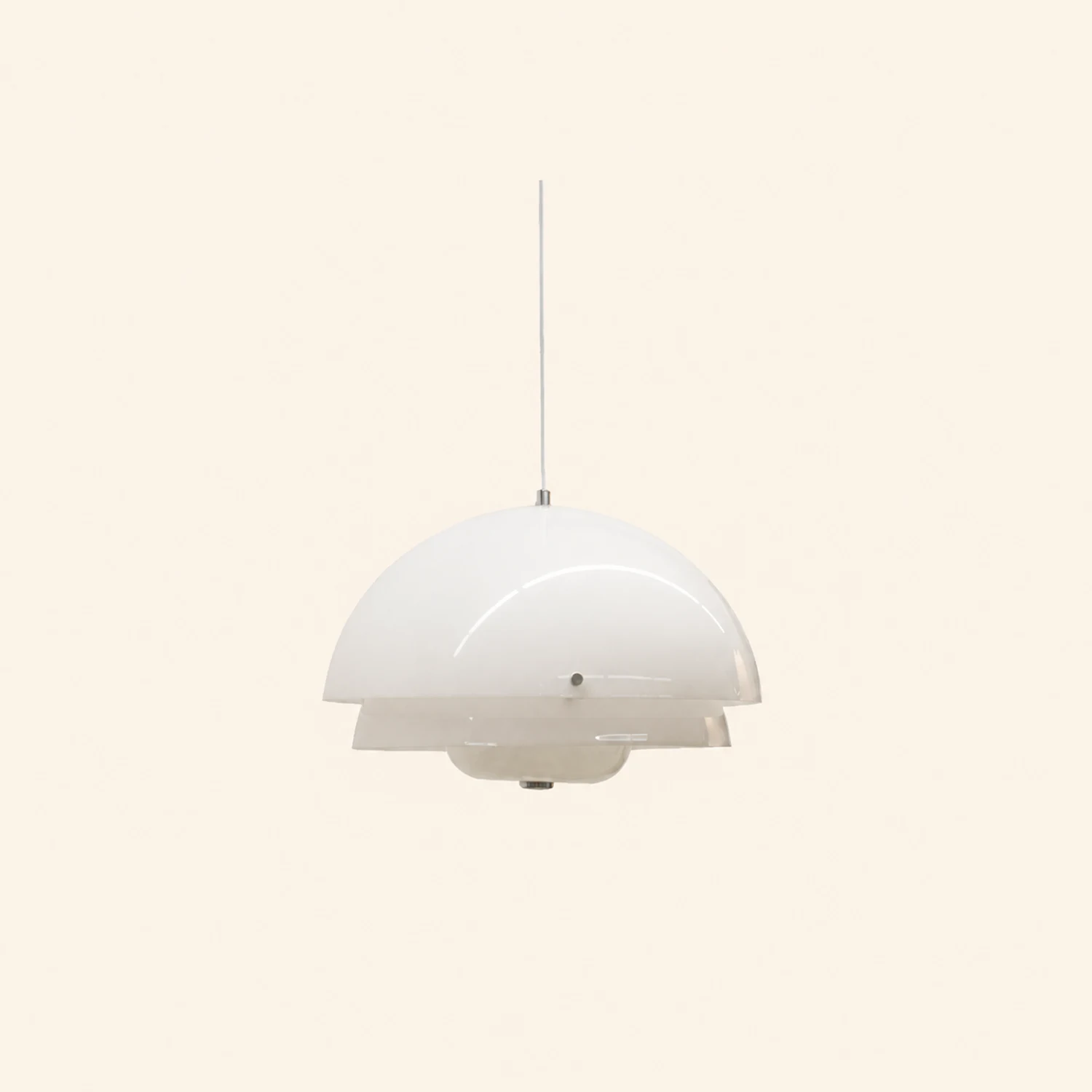 Hailie Dome Shape White Pendant Light - Lumpaz