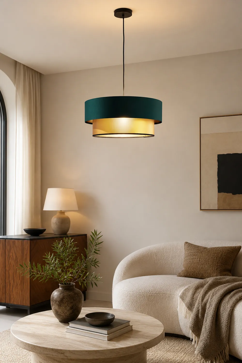 Morandi Double-layer Pendant Light Bedroom, Living Room - Lumpaz