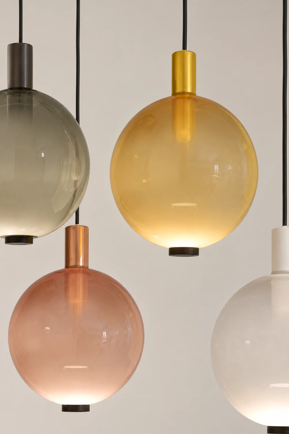 Valentina Elegant Led Pendant Light,  Multicolor, Metal/Glass, Living Room - Lumpaz
