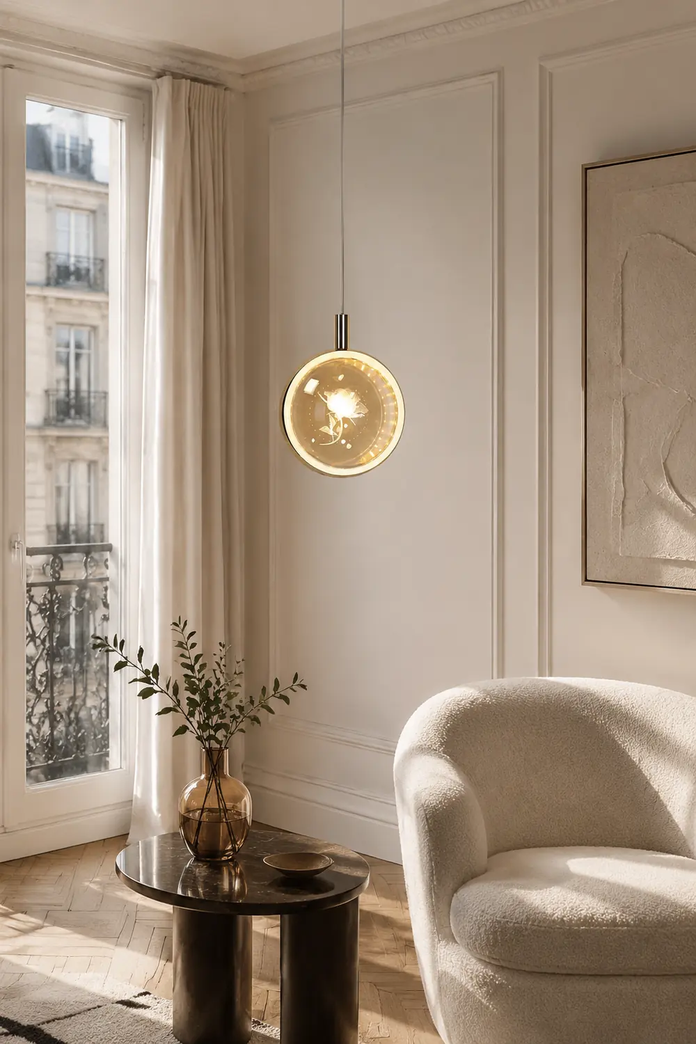 Kady Modern LED Pendant Light Crystal/Metal Living Room/Bedroom - Lumpaz