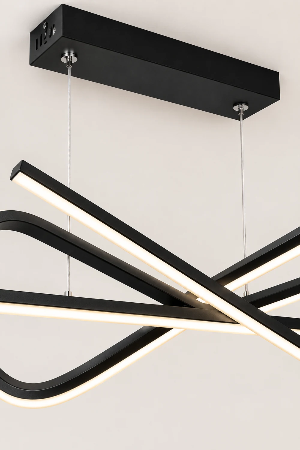Bouvet Modern Minimalist Nordic Bow-tie Metal Pendant Light, White/Black - Lumpaz