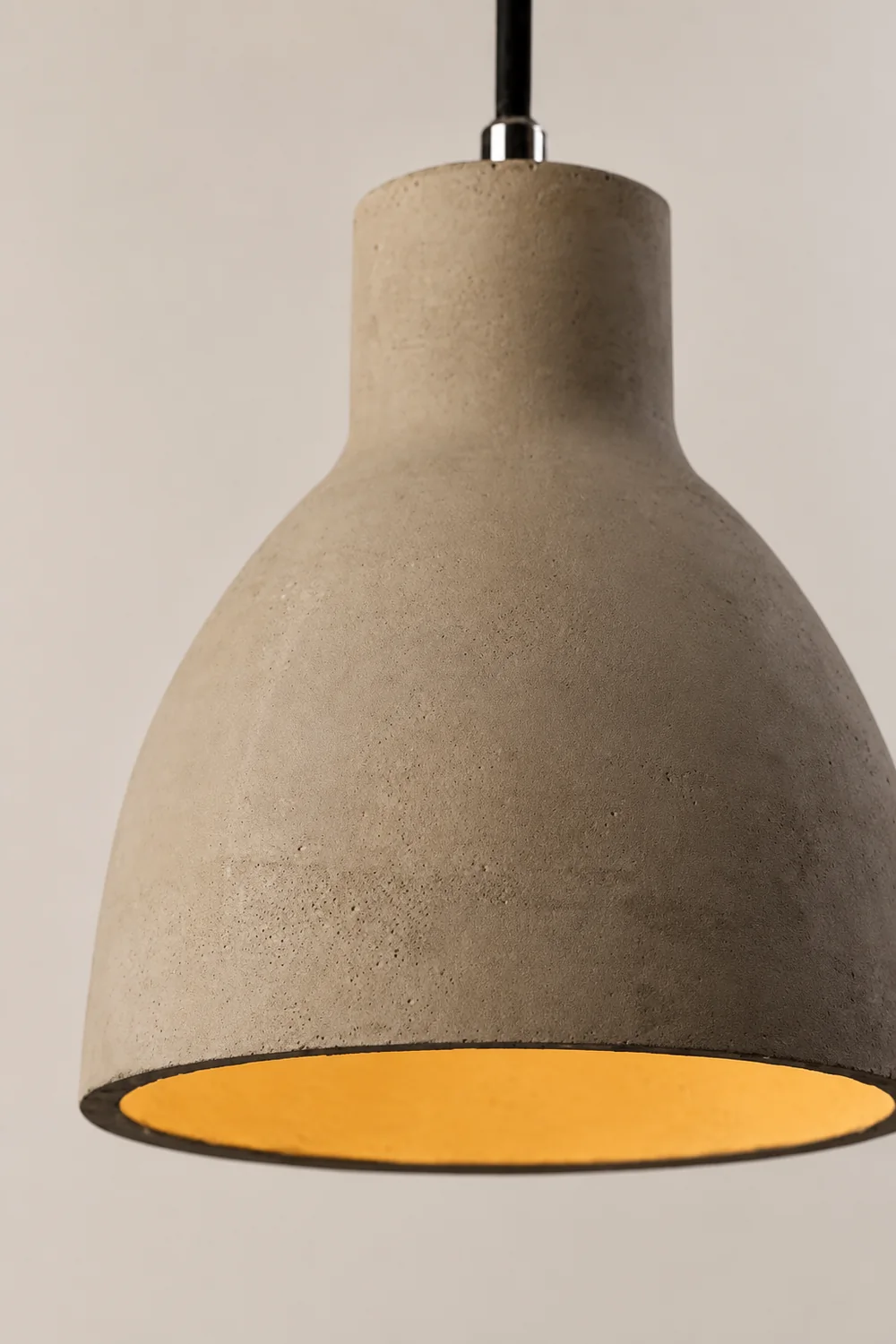 Byers Modern Dome Cement Pendant Light Gray Living Room - Lumpaz