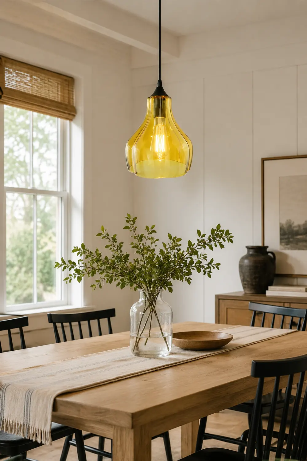 Morandi Contemporary Pendant Light, Clear/Yellow/Green - Lumpaz
