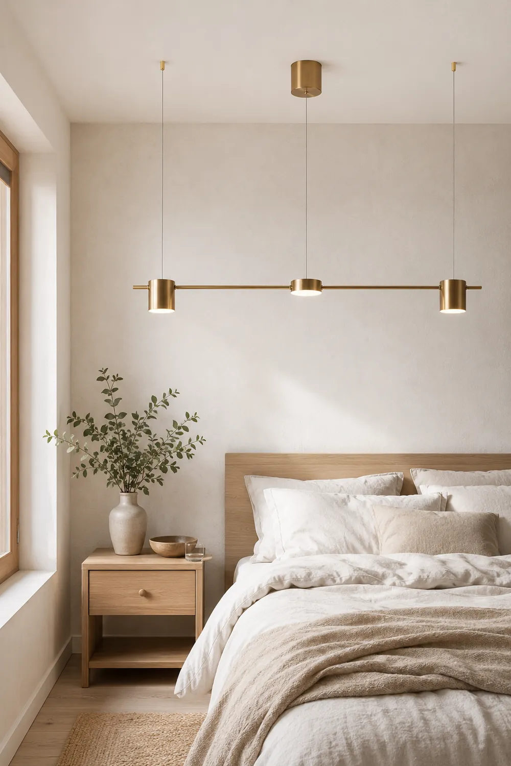Leigh Metal Simple Linear Pendant Light, Black/Gold, 3/5Heads - Lumpaz