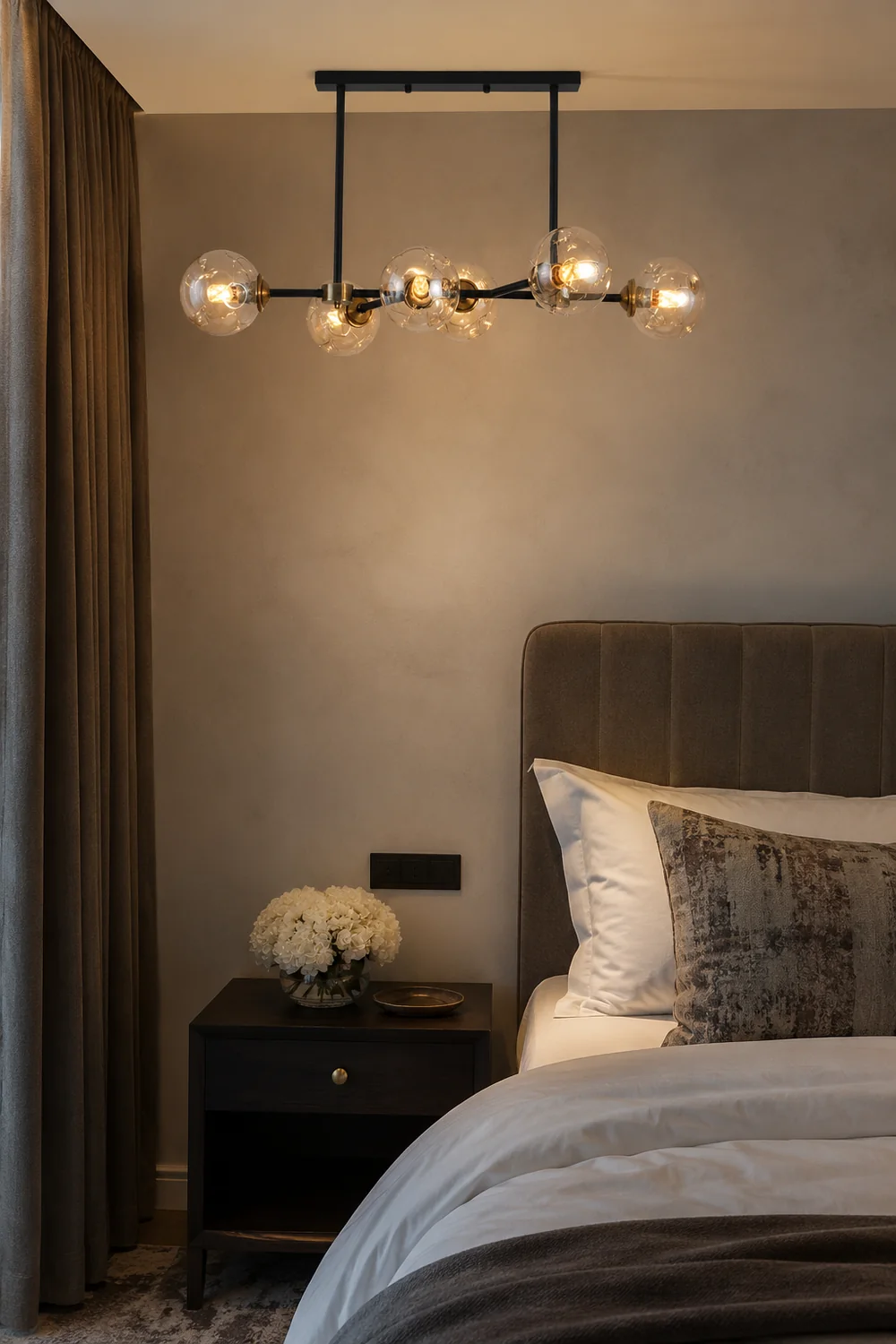 Valentina Decorative LED Glass Bubble Pendant Light, Amber - Lumpaz